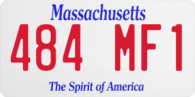 MA license plate 484MF1