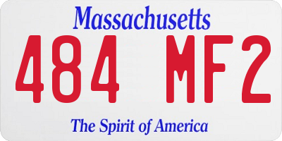 MA license plate 484MF2