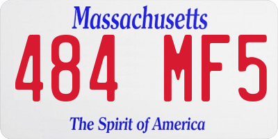 MA license plate 484MF5