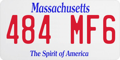 MA license plate 484MF6
