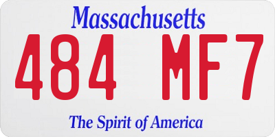 MA license plate 484MF7