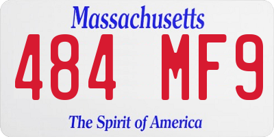 MA license plate 484MF9