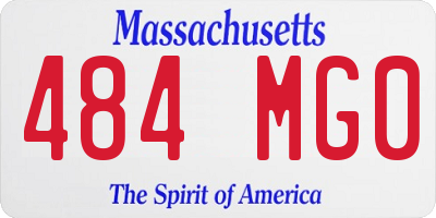 MA license plate 484MG0