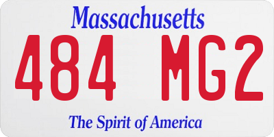 MA license plate 484MG2