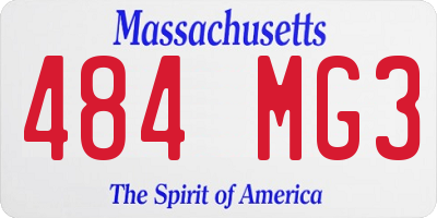 MA license plate 484MG3