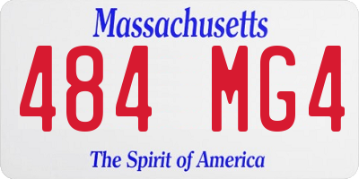 MA license plate 484MG4