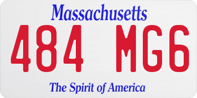 MA license plate 484MG6