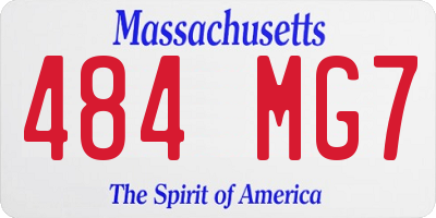 MA license plate 484MG7