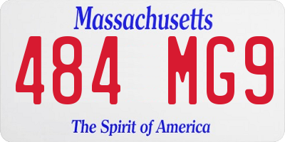 MA license plate 484MG9