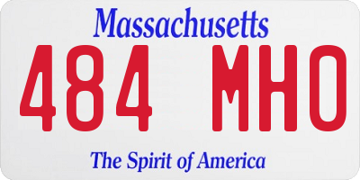 MA license plate 484MH0