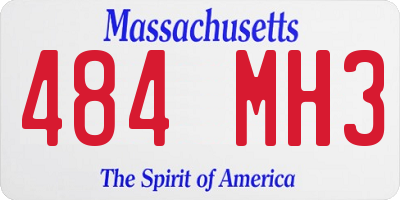 MA license plate 484MH3