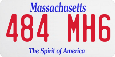 MA license plate 484MH6