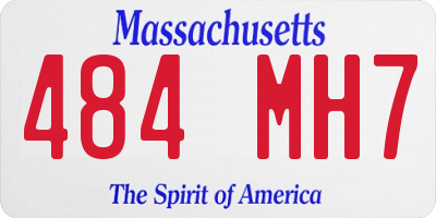 MA license plate 484MH7
