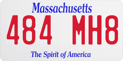 MA license plate 484MH8