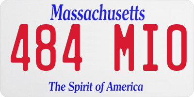 MA license plate 484MI0