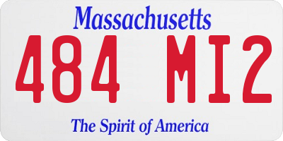 MA license plate 484MI2