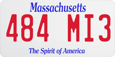 MA license plate 484MI3