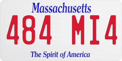 MA license plate 484MI4