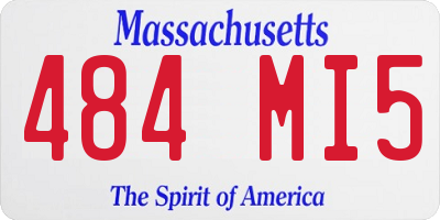 MA license plate 484MI5
