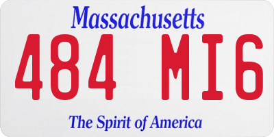MA license plate 484MI6