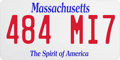 MA license plate 484MI7