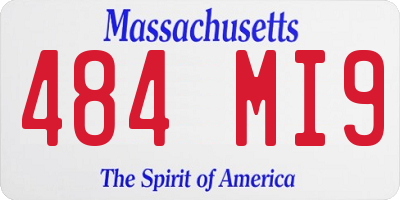 MA license plate 484MI9