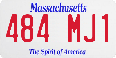 MA license plate 484MJ1