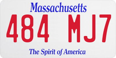 MA license plate 484MJ7