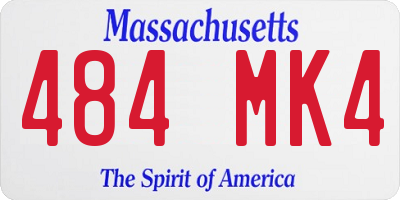 MA license plate 484MK4