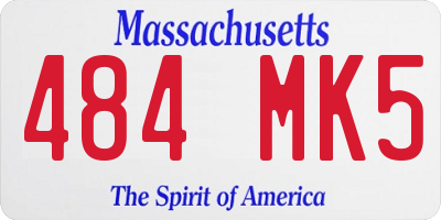 MA license plate 484MK5