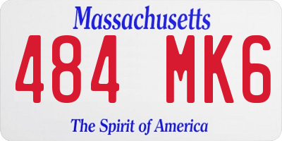 MA license plate 484MK6