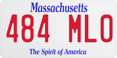 MA license plate 484ML0