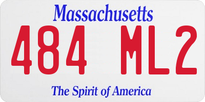 MA license plate 484ML2