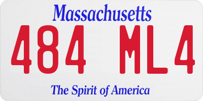 MA license plate 484ML4