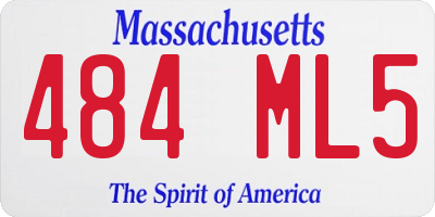 MA license plate 484ML5