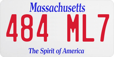 MA license plate 484ML7