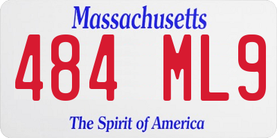 MA license plate 484ML9