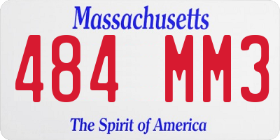 MA license plate 484MM3