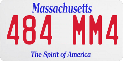 MA license plate 484MM4