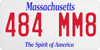 MA license plate 484MM8