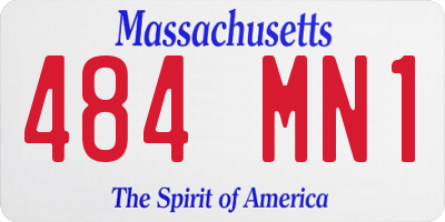 MA license plate 484MN1