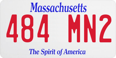 MA license plate 484MN2