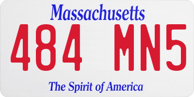 MA license plate 484MN5