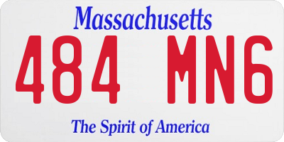 MA license plate 484MN6