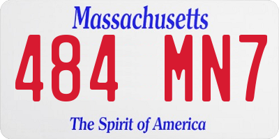 MA license plate 484MN7