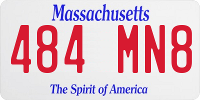 MA license plate 484MN8