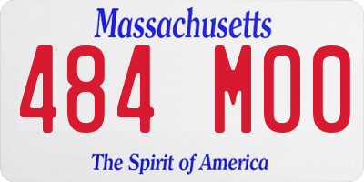 MA license plate 484MO0