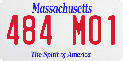 MA license plate 484MO1