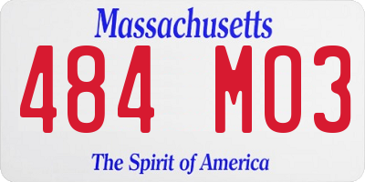 MA license plate 484MO3
