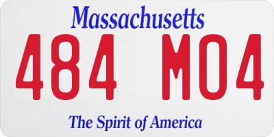 MA license plate 484MO4